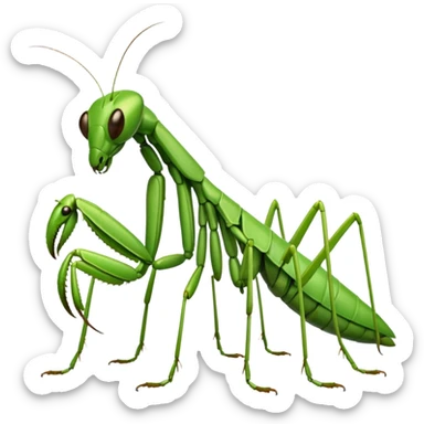 a praying mantis sticker