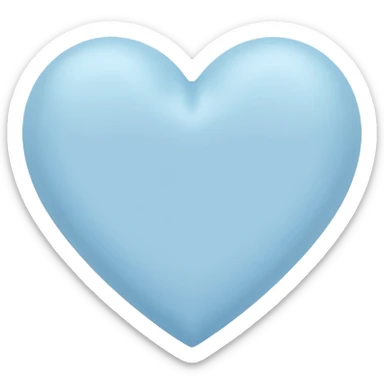 Pastel blue heart sticker