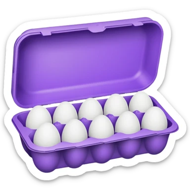purple big egg carton sticker