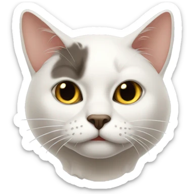 gato gordo tonto sticker