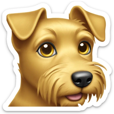 skinny little golden terrier dog  sticker