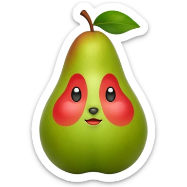 pear with red blush  sticker
