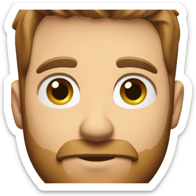 Male farmer, short beard (brown hair and BLUE eyes) sticker