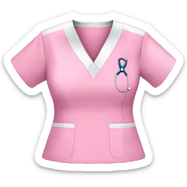Pink nurse scrub top sticker