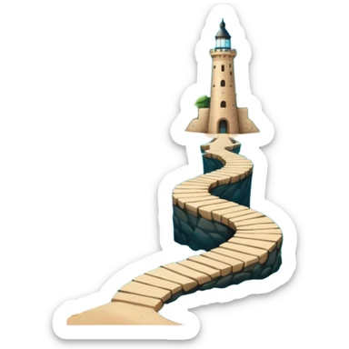 the sea is split in half. left and right side tower up, in the middle is a path on the floor of the sea sticker