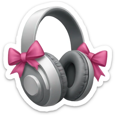 Headphones with bows on the side sticker