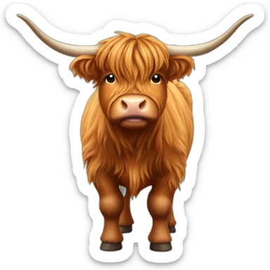 highland cow sticker