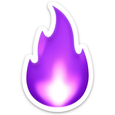 Purple flame sticker