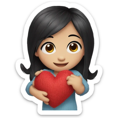 Stitch holding a heart with KARI written on the heart sticker