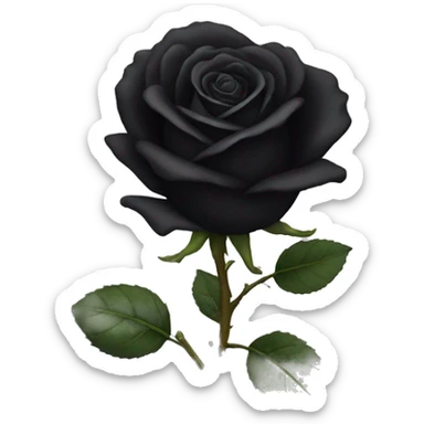 Black rose sticker