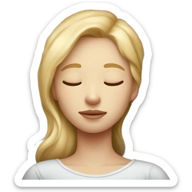 teenage girl taking a nap dreaming about a man. She is pale and is dreaming about a man with blond hair sticker