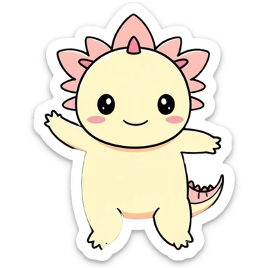 Axoloto in swim suit  sticker