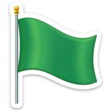 Green flag like a go flag sticker