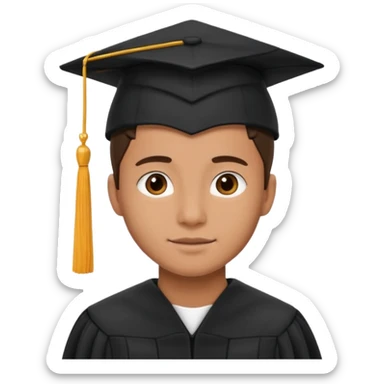 young university graduate sticker