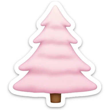 pastel pink christmas tree sticker