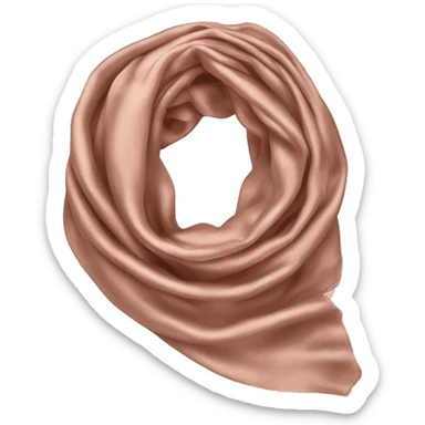 Realistic rose gold scarf sticker