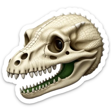 alligator skull bones sticker