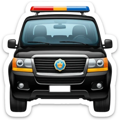 Black car fo officers India suv sticker
