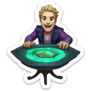 league of legends baron nashor flipping a table sticker