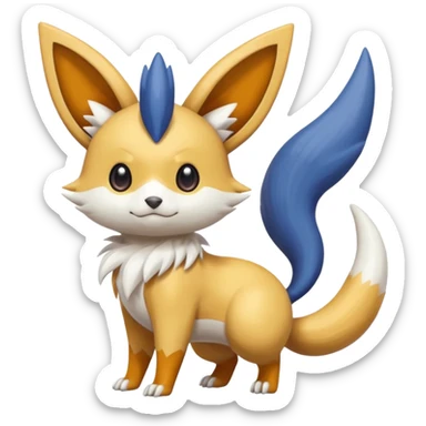 Victini-Meowstic-Buizel-Raichu-Zangoose-Fakémon-hybrid-creature (full body)  sticker
