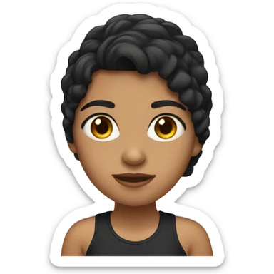 Latina girl wearing black tight shorts sticker