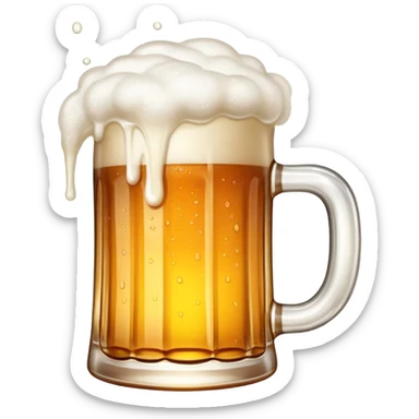 mug of beer with foam sticker