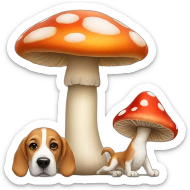 Shroom and dogs sticker