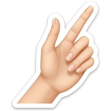 hand making an L shape sticker