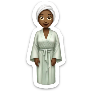 Lady in a silk robe sticker