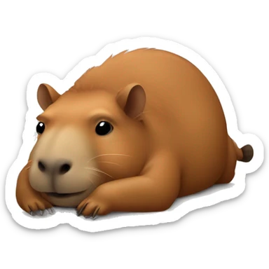 capibara che dorme e gli cade il telefono in faccia  sticker