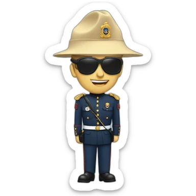 gendarme+qui+rit sticker