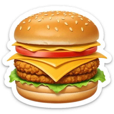 Fried chicken burger sticker
