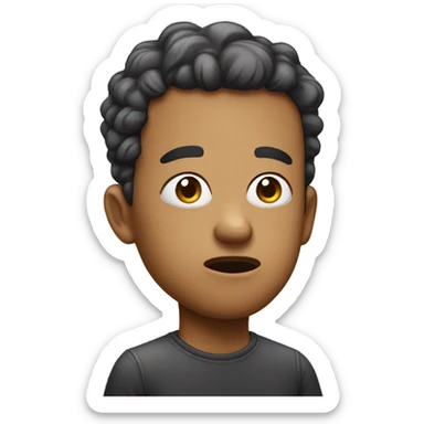 Side eye while chewing gum sticker