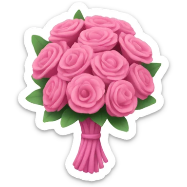 pink bouquet sticker
