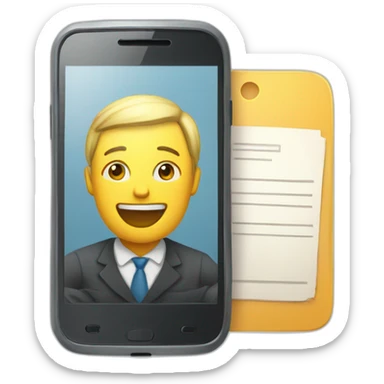 contract in smartphone sticker