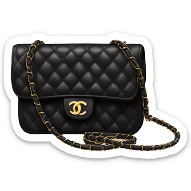 Black classy Chanel bag sticker