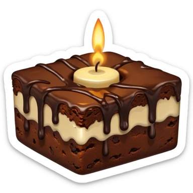 Brownie candle sticker