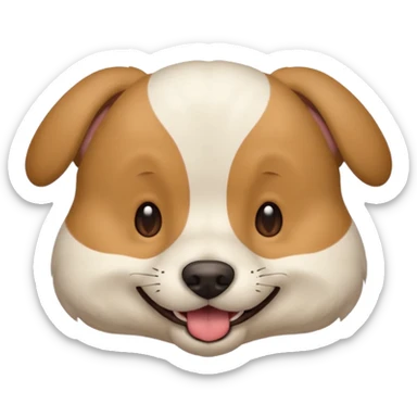 Head of a dog, smiling with closed mouth, no tongue showing
 sticker