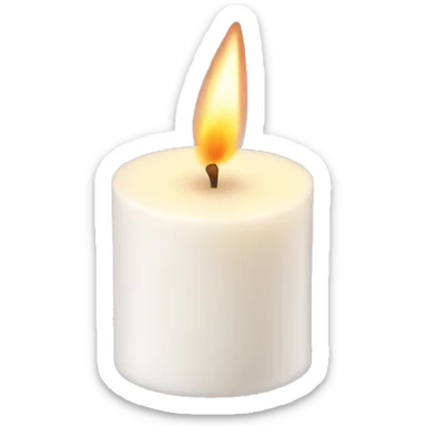 White candle  sticker