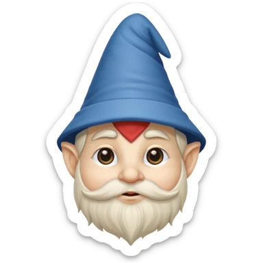 Gnome with no eyes sticker