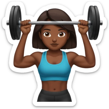 Mexican Girl lifting weights sticker