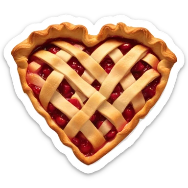 heart apple pie sticker