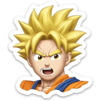 Goku lanzando kamehaha sticker