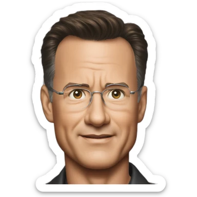 tom hanks and tom cruise mixed into one person sticker