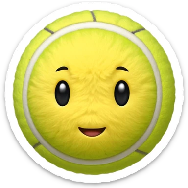 Tennis ball sticker