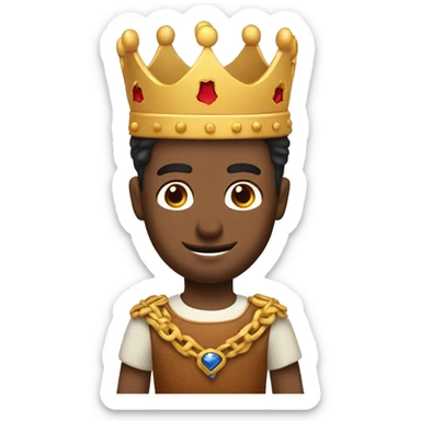 Dos amigos con una corona de rey sticker