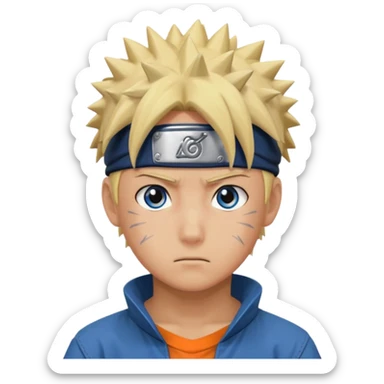 Naruto Anime style boy head sticker