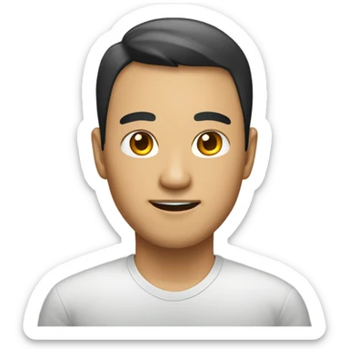 a wasian man sticker