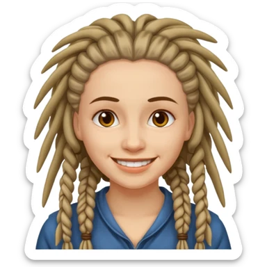 slavic woman with dreadlocks sticker