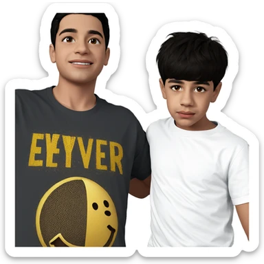 boys in casual t-shirts sticker